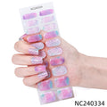 Zhengxiang custom gel nail stickers - icy sheer, cross-border, european & american style, uv curing, semi-cured nail stickers for amazon