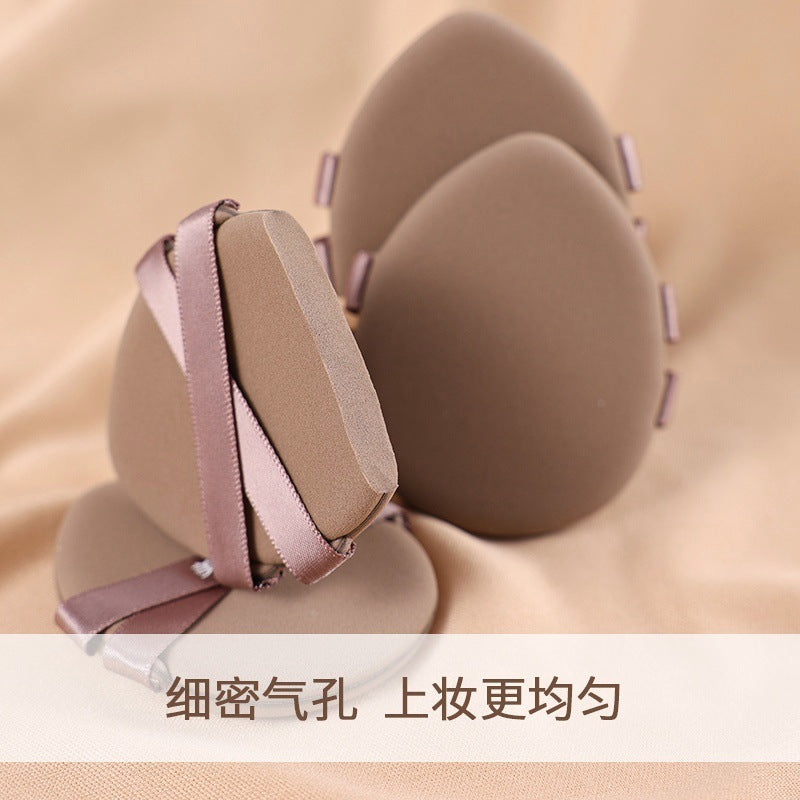 Thickenedsoft double ribbon air cushion puff dry and wet dual-use makeup application and easy to eat powder double bandage makeup puff