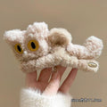 Cartoon cute black cat hairpin stuffed gripper female large fall and winterelegant back shark clip headwear