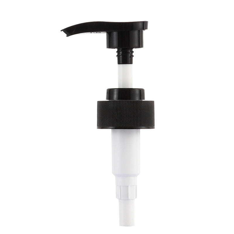 28 teeth black glossy lotion pump head 32 teeth threaded press pump head shampoo shower gel care pump head