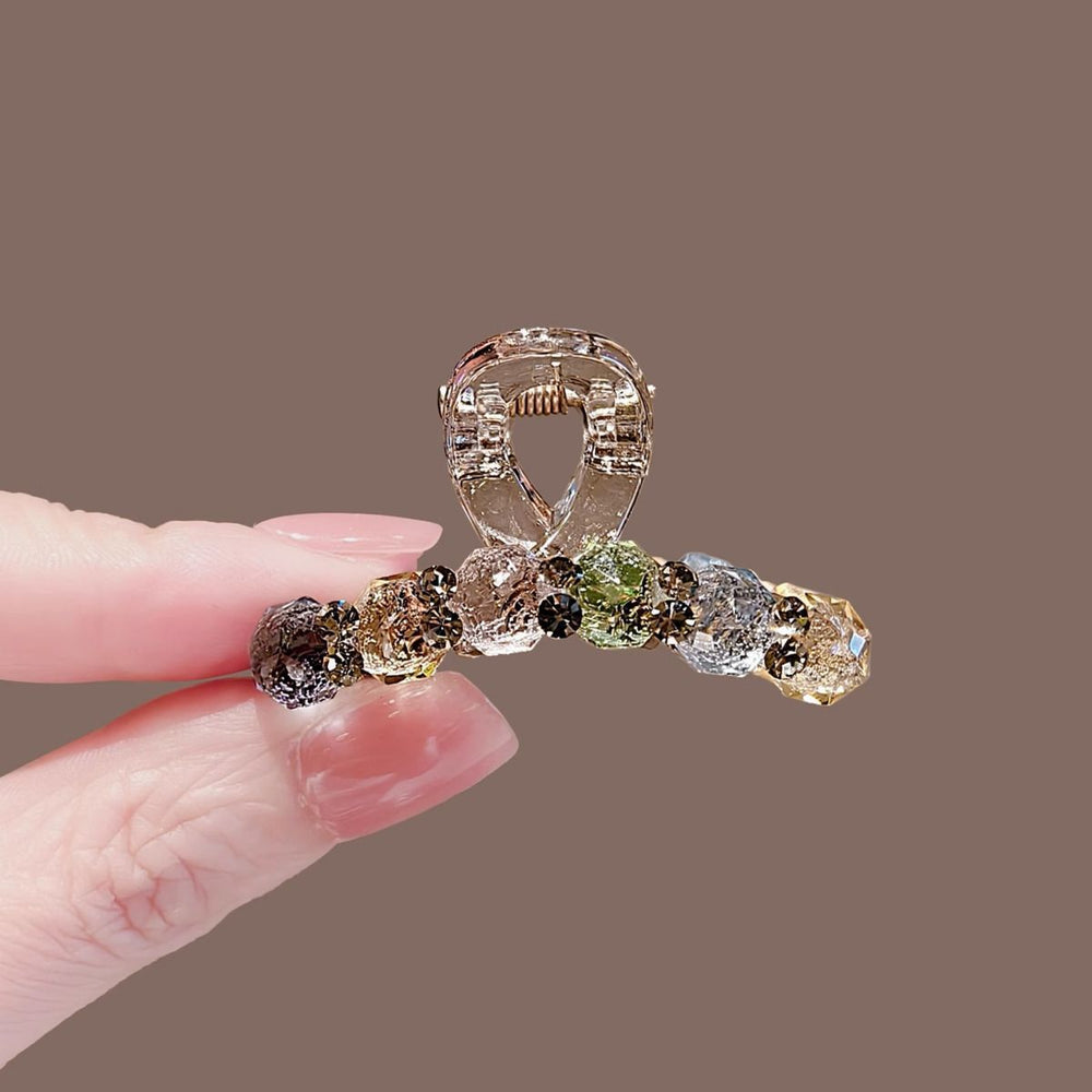 Casualeasiest for match rhinestone gripper female elegantfashion back of head half-tied gripper hair clip new arrivalkorean style side clip headwear
