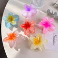 Summer romantic plumeria shape cross-border hair clip for women fashion in flower hair clip back of head hair accessory clip