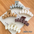 Korean elegant cream large hair claw clip - sweet & versatile hair clip for the back of the head - trendy hair accessory