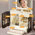 Cosmetic organizer desktop drawer mirror storage rack makeup mirror plastic storage home mirror