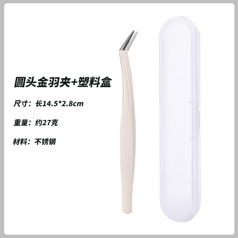 Eyelash extension tweezers set - professional lash artist tools: dolphin, golden feather, and flower tweezers - wholesale