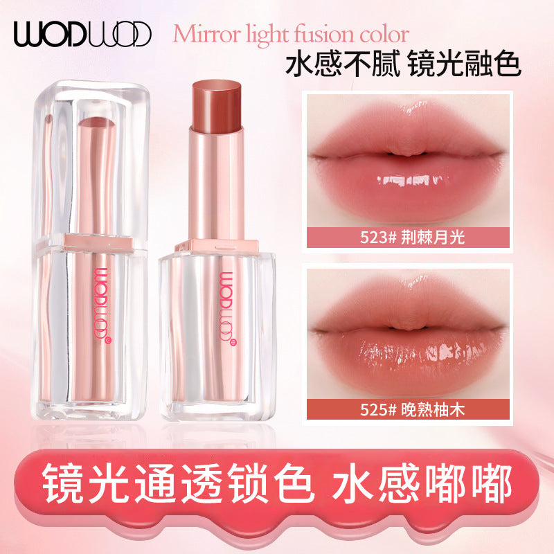 Wodwod crystal jelly mirror lipstick - long-lasting, hydrating, and glossy for a natural, flawless look - perfect for everyday wear and brightening your complexion
