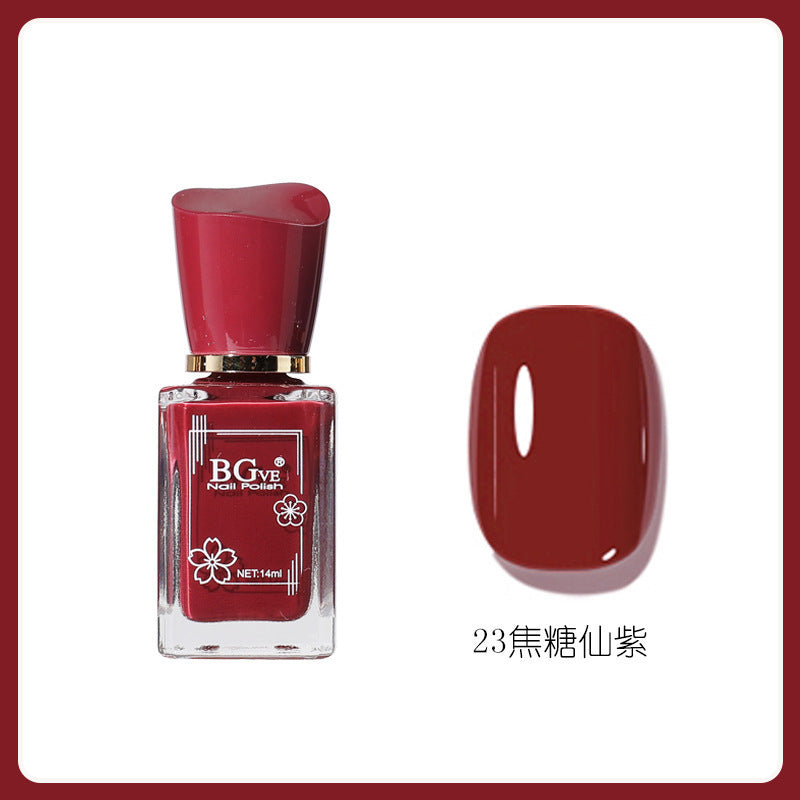 Oil-based nail polish, no-bake micro-gel, scented nail polish, long-lasting, quick-drying, nude color, non-peelable, nude color, sparkling nail polish