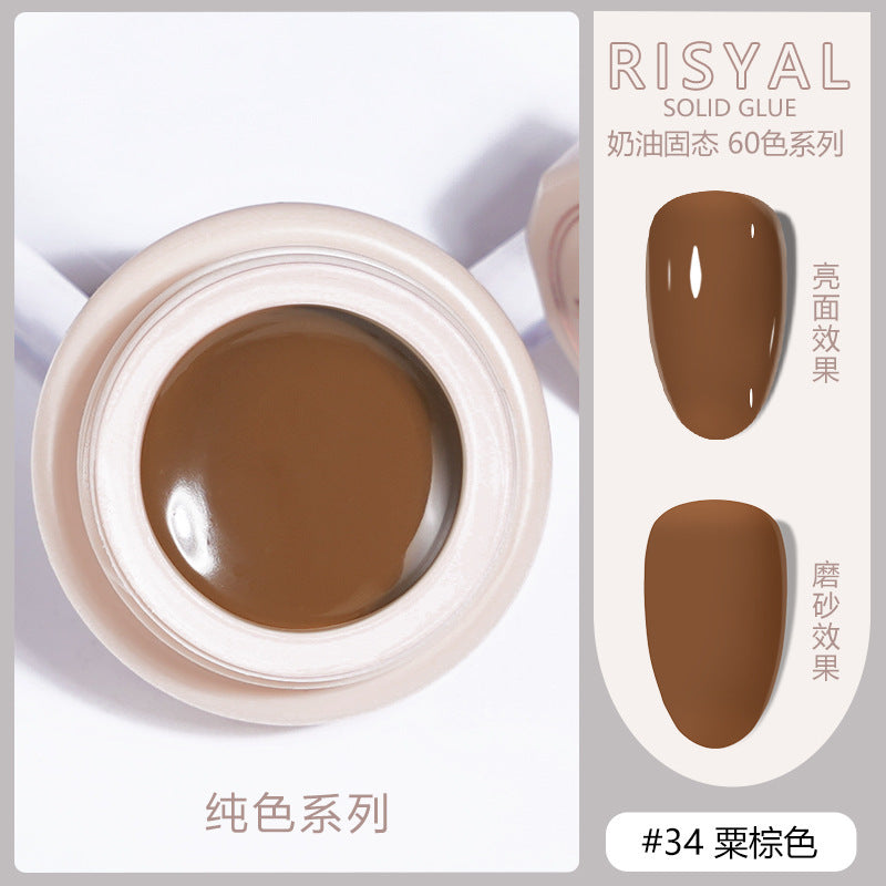 Risyal icy solid gel polish 5ml - smooth cream gel nail polish, japanese style nail polish for nail salons