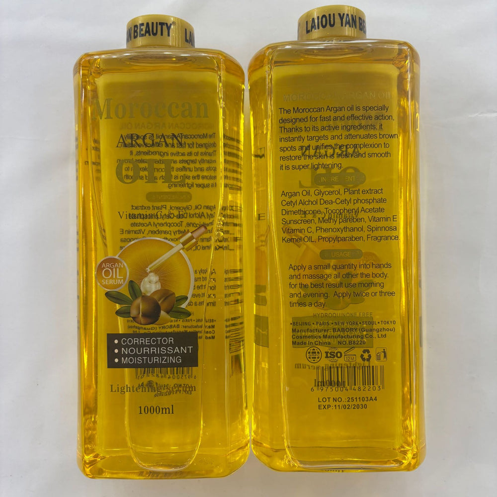 moroccan argan oil body oil - brightening massage oil 1000ml - wholesale for export