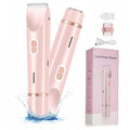 Waterproof rechargeable women's electric shaver, dual-head body groomer, wet & dry razor, cross-border hair removal device