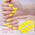 Zhengxiang custom gel nail stickers - waterproof solid color, european & american style, cross-border uv light therapy, semi-cured, full cover nail art stickers