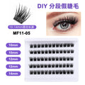 Amazon's hottest fake eyelashes, lightweight segmented 6d baby curved fluffy plush natural thin stem eyelashes