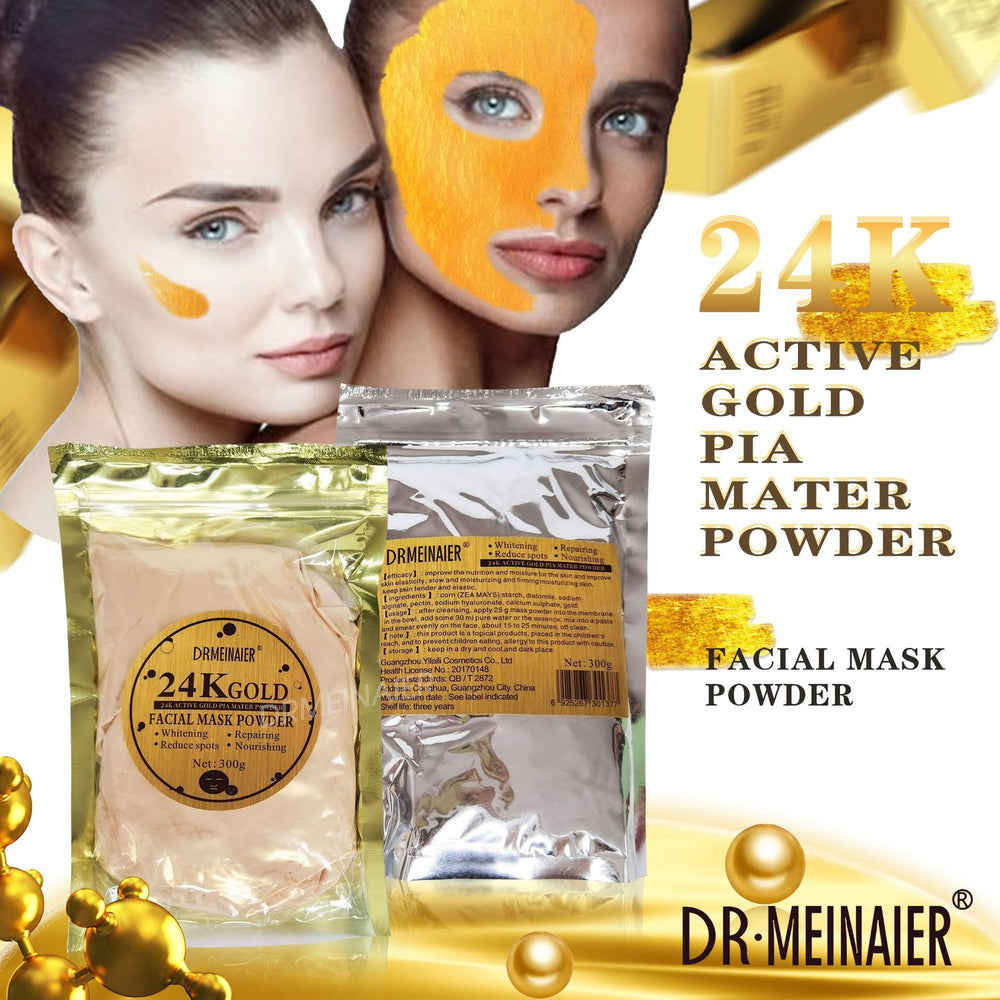 24k gold mask powder - firming, anti-wrinkle, brightening, moisturizing, active gold soft mask powder - authentic export wholesale