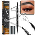 2-in-1 waterproof eyebrow pencil, quick-drying, multi-color, delicate and even, natural color, double-ended eyebrow pencil, no smudge