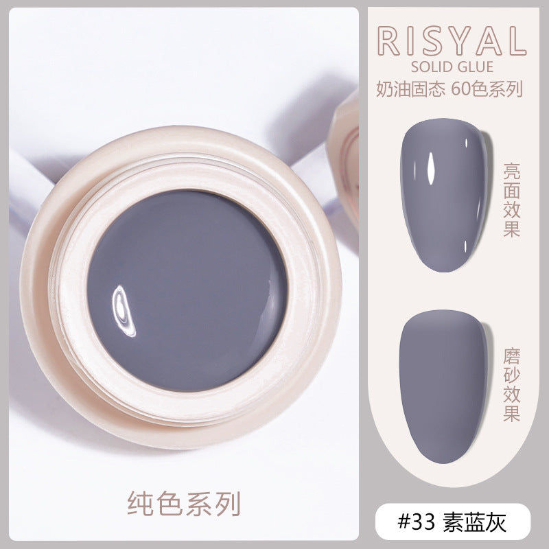Risyal icy solid gel polish 5ml - smooth cream gel nail polish, japanese style nail polish for nail salons