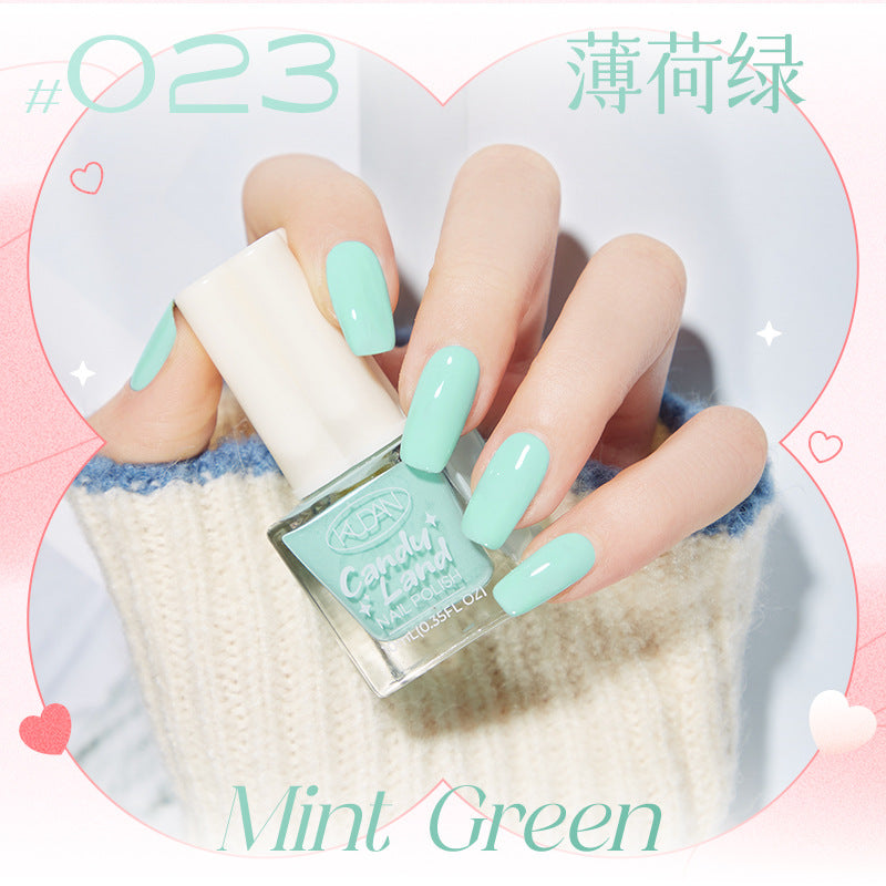 New water-based peel-off nail polish: long-lasting, quick-drying, no-bake, solid color, glitter, nude, and protective base coat - candyland collection
