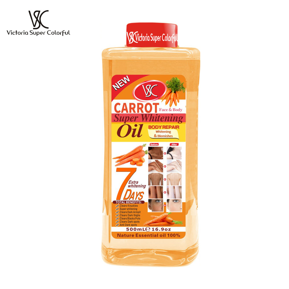 e-commerce hot-selling red-capped 7-day repair and brightening turmeric essential oil, full body massage vc massage oil, 500ml