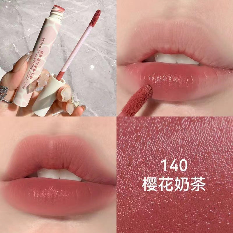 Novo water mist lip gauze lip glaze matte matte waterproof non-fading non-stick cup gentle daily no makeup whitening lipstick