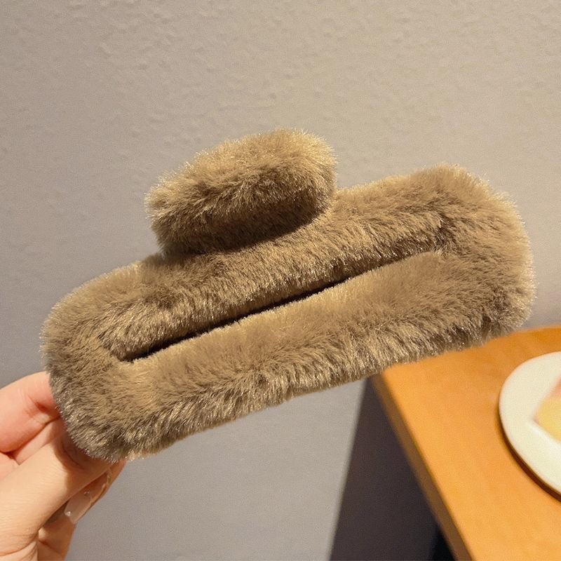 Stuffed gripper female fall and winter large hair clip classy sense ins shark clip hair volume multi-plate hair clip headwear hair accessories