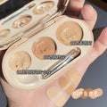 Novo three-color concealer covers spots, acne marks, dark circles, tattoos, long-lasting waterproof, non-removing makeup concealer palette