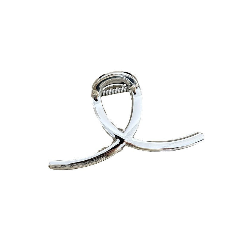 Korean dongdaemun silver acrylic shark clip hairpin women's back of head hairpin large clip headgear clip