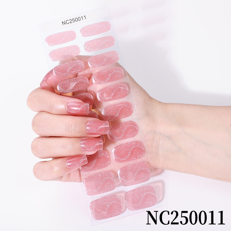 Zhengxiang custom gel nail stickers - waterproof uv gel therapy nail art stickers - 3d glitter, cat eye, and sparkle nail decals - european & american style