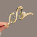 Large metal frosted wave gripper female headgear hairpin for large hair volume classy back head hair shark clip