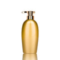 600ml refillable plastic empty bottle with pump for liquid body wash, shampoo, and conditioner - pet with metallic finish