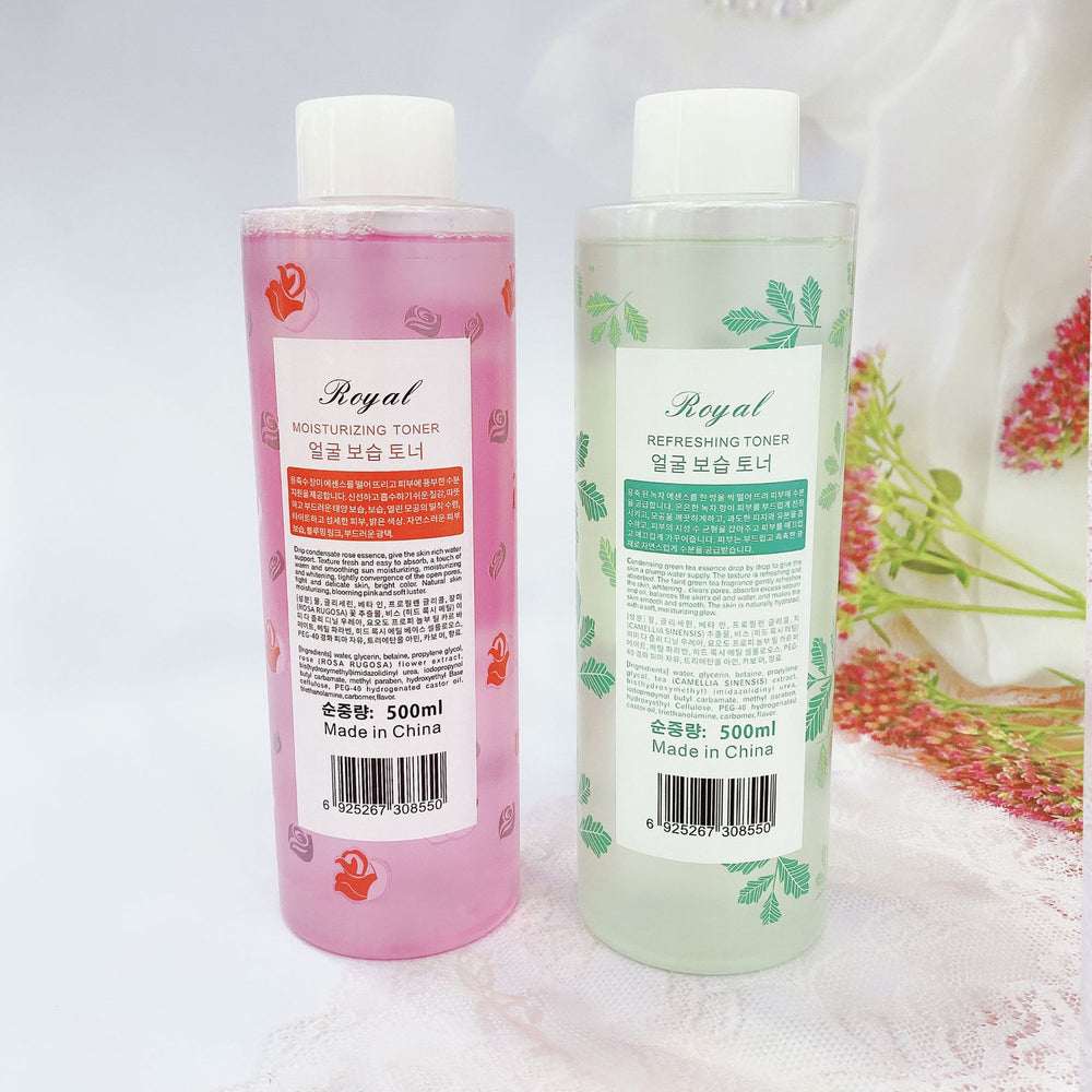 exclusive supply of skin brightening and moisturizing rose toner, hydrating, firming and moisturizing green tea toner, export wholesale