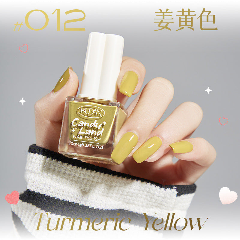 Kudan nail polish no bake quick drying peelable light fragrance 10ml water-based nail polish new cross-border best selling 36 colors