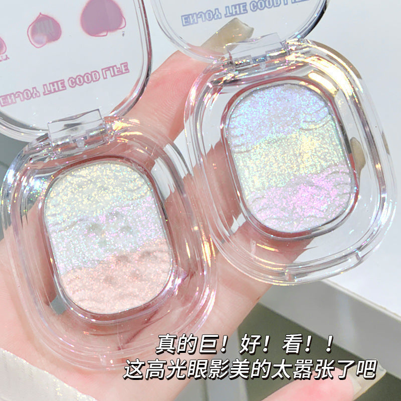 Xixi glass fantasy tower highlight disc mashed potato highlight powder explosive fine shiny chameleon gradient eyeshadow palette