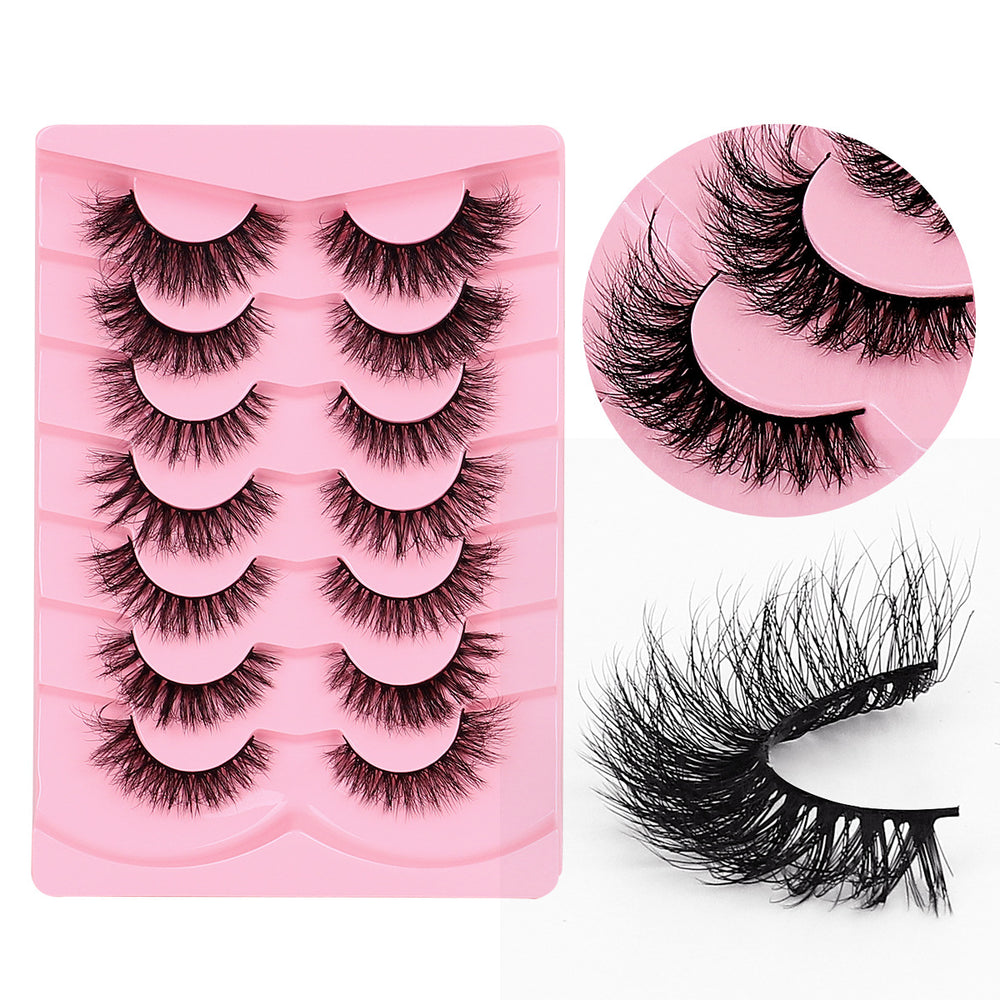 10 pairs natural half false lashes look cat eye lashes 3d