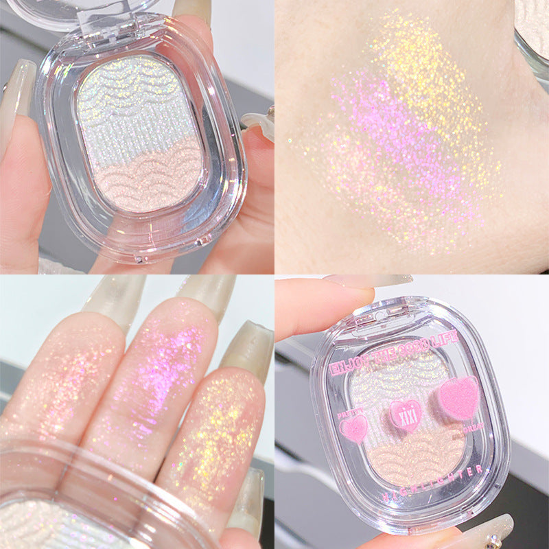 Xixi glass fantasy tower highlight disc mashed potato highlight powder explosive fine shiny chameleon gradient eyeshadow palette