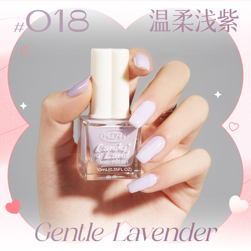 New water-based peel-off nail polish: long-lasting, quick-drying, no-bake, solid color, glitter, nude, and protective base coat - candyland collection