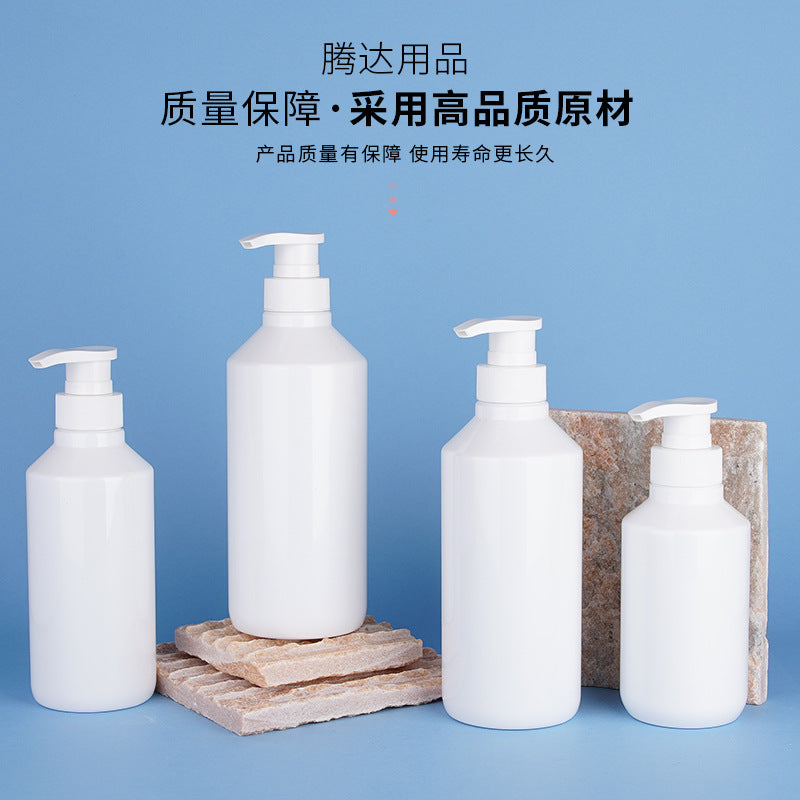 Pet dispensing bottles - custom round pump bottles for shampoo, hand soap, lotion, and shower gel