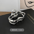 Niche liquid asymmetrical line metal hair clip for women, back of the head gripper, medium shark clip, classypopular hair gripper