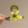 Retro stereo sunflower gripper for women 2025 new style back of head hair shark clip half-tied hair atmosphere hair accessories