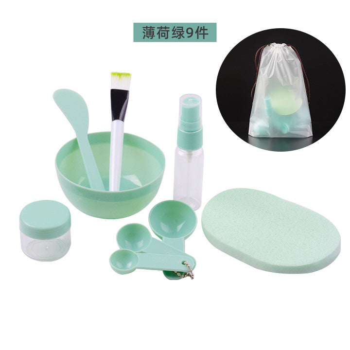 Daiou diy facial mask bowl suit homemade facial mask tool complete set of beauty makeup tools soft bristle brush bowl stick combination