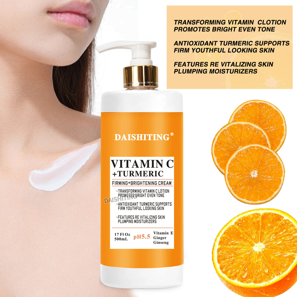 turmeric vc body lotion brightening moisturizing cream refreshing firming brightening hydrating vitamin c skin care