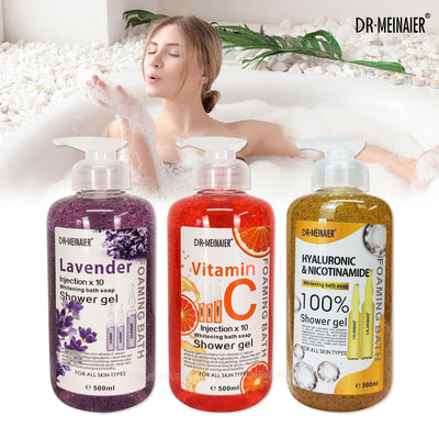foreign trade shower gel, vitamin c, silky skin, rich foam, refreshing and moisturizing skin, gentle and long-lasting fragrance
