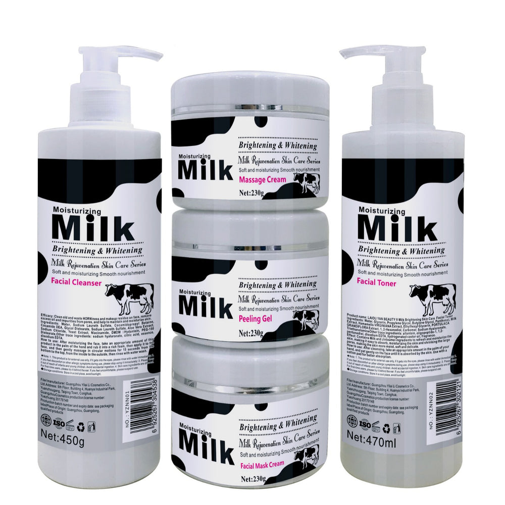milk skin care kit soothing and repairing cleansing balm essence massage balm hydrating beauty salon factory direct sales