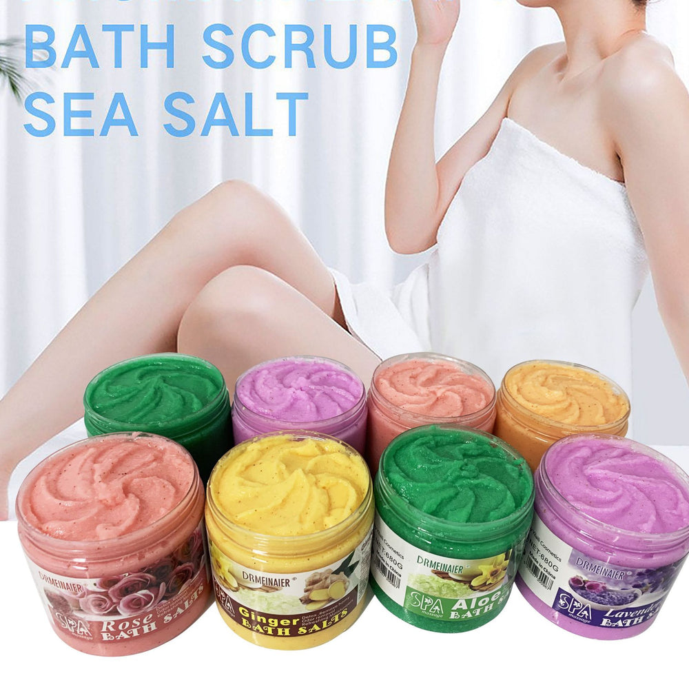exclusive exfoliating bath bubble wet salt to remove chicken skin, rejuvenate skin, rub mud, dead skin, moisturize and moisturize sea salt