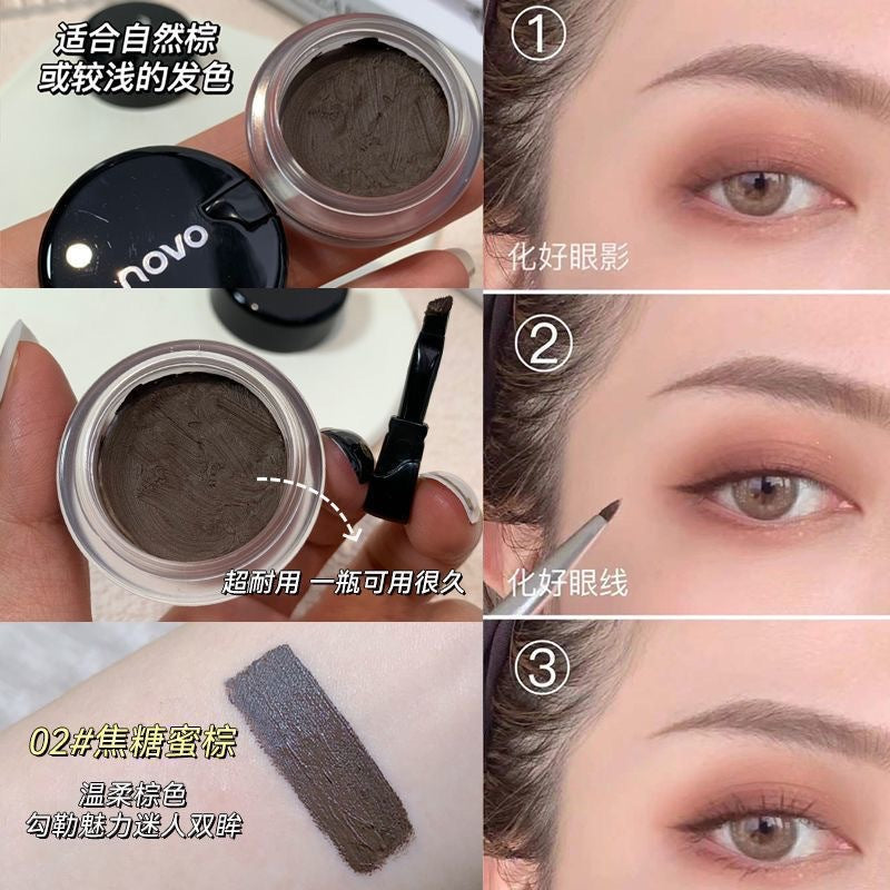 Novo smooth glide eyeliner gel - waterproof, smudge-proof, long-lasting black & brown eyeliner for beginners