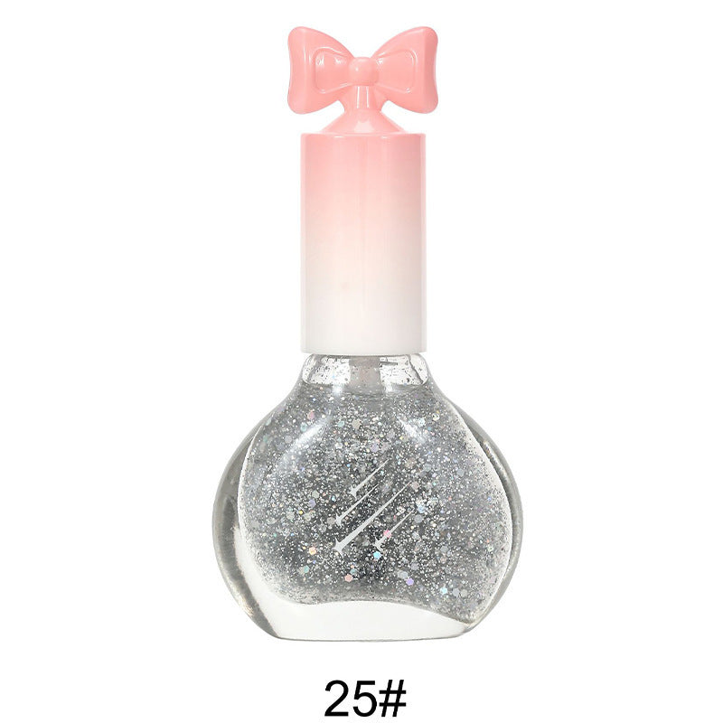 Nail polish, no baking, quick drying, non-tearable, nude color, sequined bottom oil, wine red cherry oily nail polish, wholesale