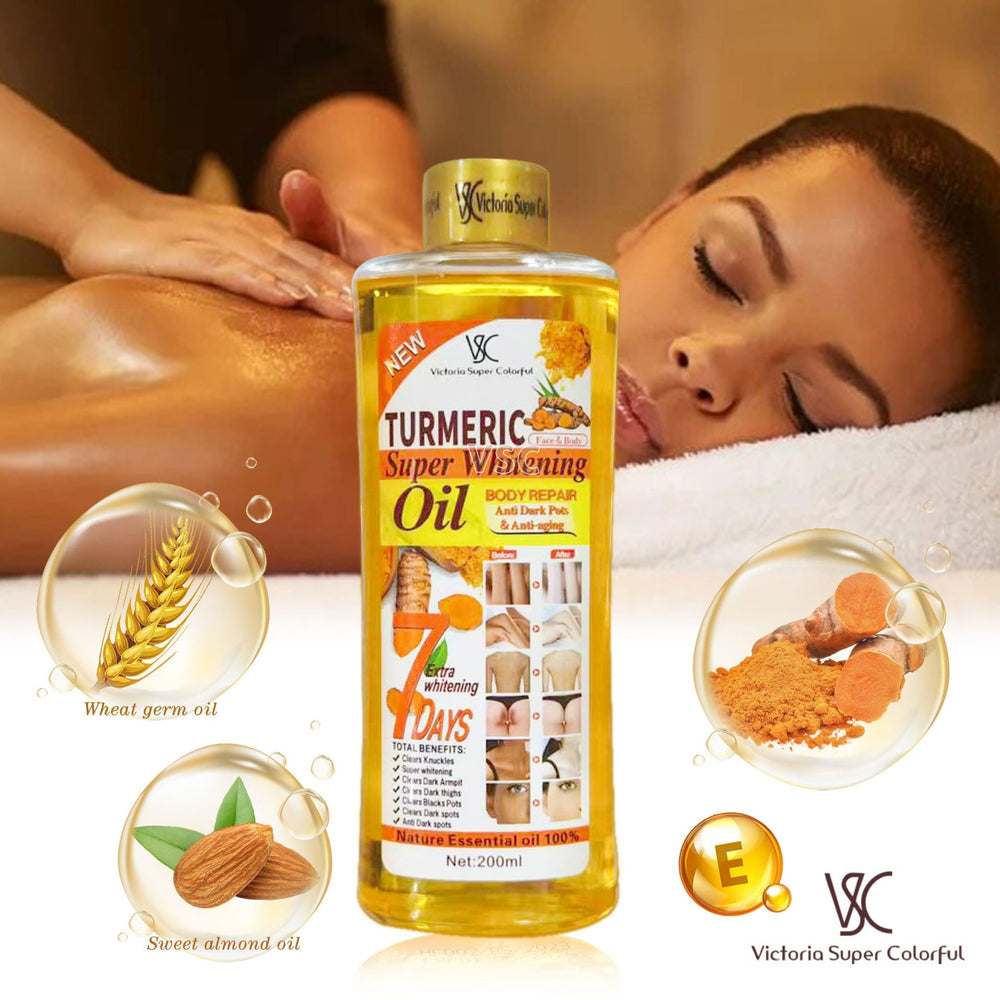 foreign trade 7-day turmeric essential oil moisturizing and meridian heating ginger oil body full body massage massage oil 200ml
