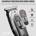 popular hairdressing set electric clipper digital display type-c rechargeable electric clipper engraving hairdressing scissors for home use