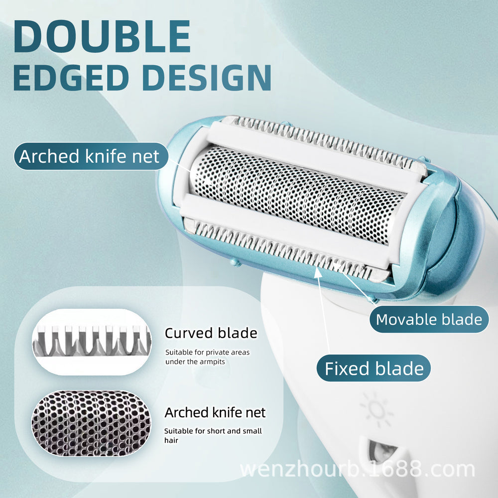 Women's electric epilator - personal care, underarm hair trimmer, home use, full body shaver, multifunctional digital display, waterproof