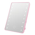 Led makeup mirror with light, desktop home vanity mirror, tabletop sensor folding plastic storage home glass mirror