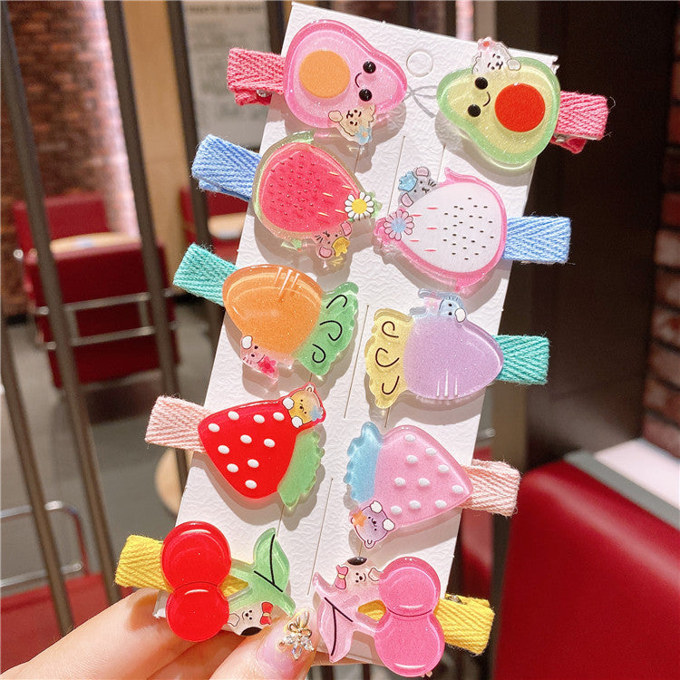 Acrylic little beauty cartoon hair clip - cute side hair clip for girls, gentle on hair, bb clip, hair accessory for girls, perfect for bangs and flyaways