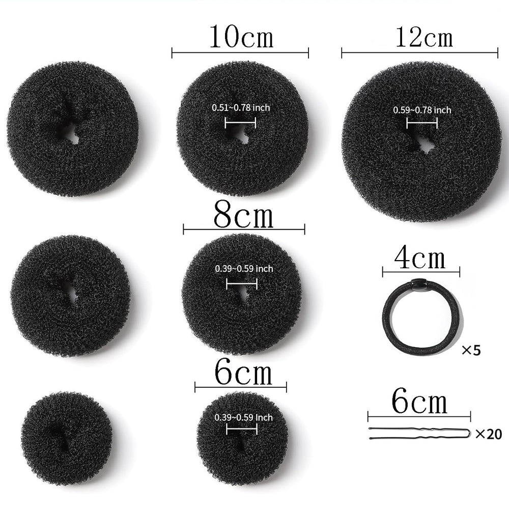 New arrival: cross-border hot-selling donut hair bun maker & hair accessory set - korean & japanese style hair accessories, bridal braiding kit